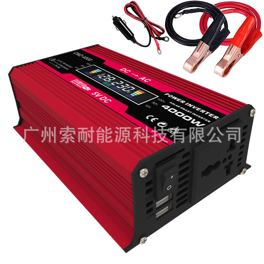 Vehicle Inverter300W 12V Turn110V220V Smart Digital Display Screen car power inverter
