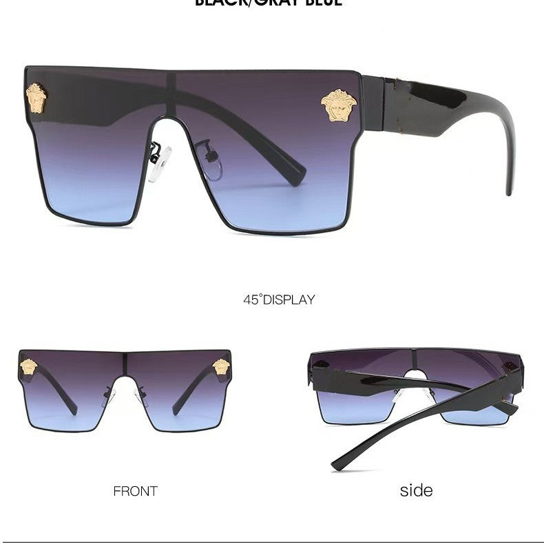 New style one-piece sunglasses10086 European and American style unisex sunglasses modern sunglasses
