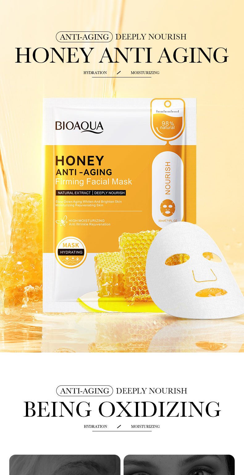 Full English Mask30gBIOAOUA Honey Hydrating Pearl Moisturizing Rose Snail Moisturizing  Foreign Trade Wholesale