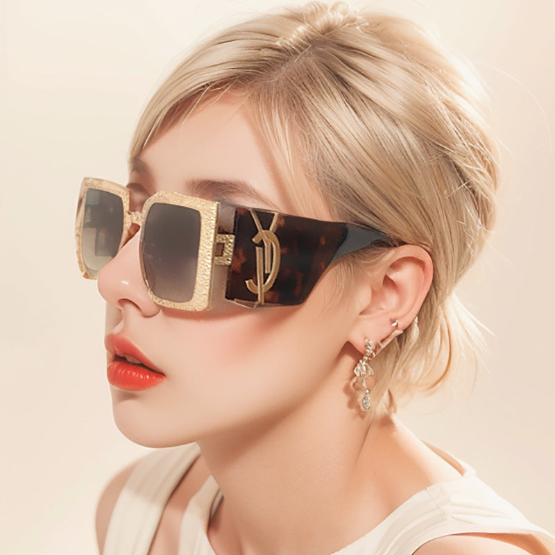 European and American Fashion Large Frame Sunglasses for Women, Sun Protection Outdoor Sunglasses, Wholesale Big Brand Glasses sunglasses