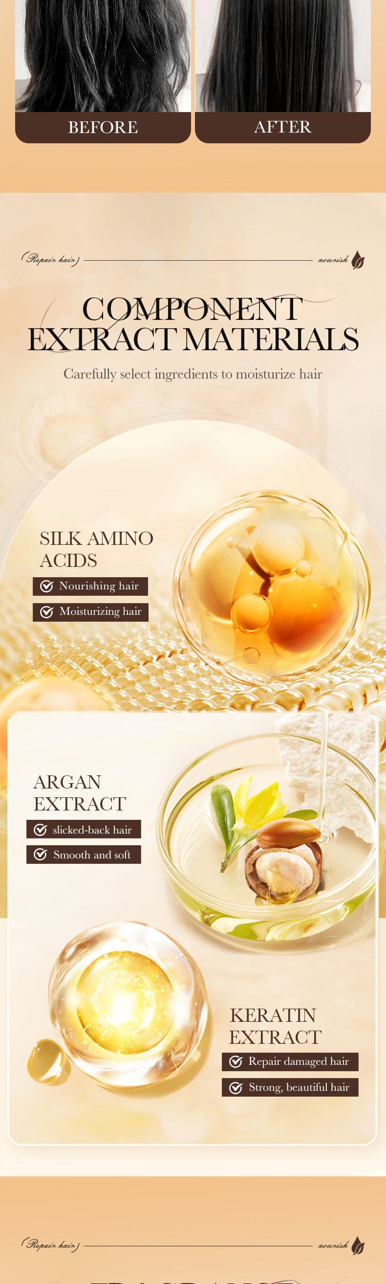 Full English Nut Oil Hair Care Essential Oil80mlSADOER Smooth and Frizz-Reducing Conditioner  Wholesale