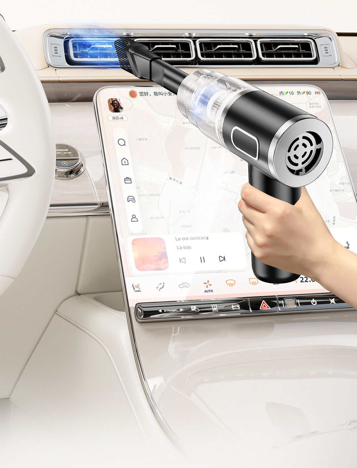 Car Wireless Vacuum Cleaner Multi-Function Blowing and Suction Household Small Air Extraction Handheld High-Power Dust Blower Customization
