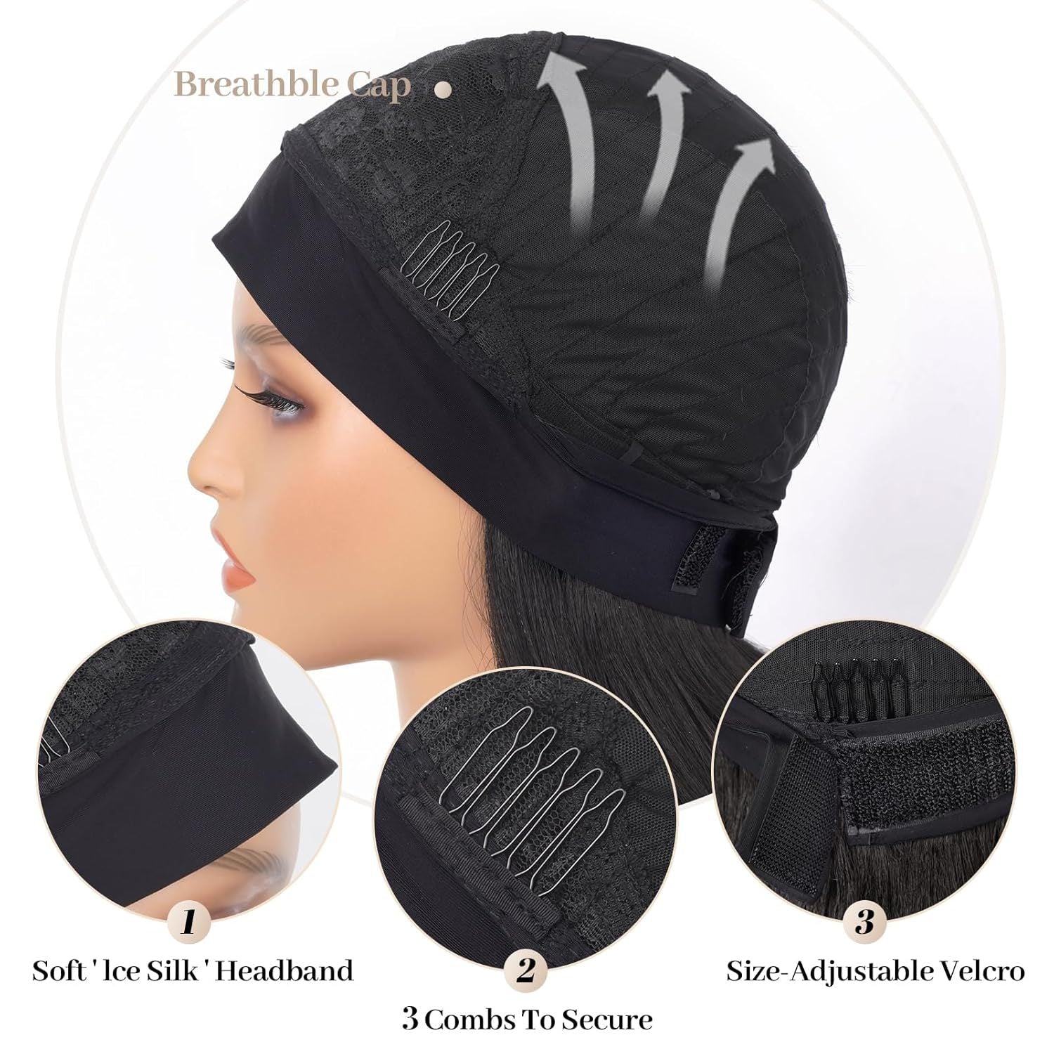 Afro Body wave Large Curly Hair Ribbon Hairband Curly Hair Glueless Synthetic Wig