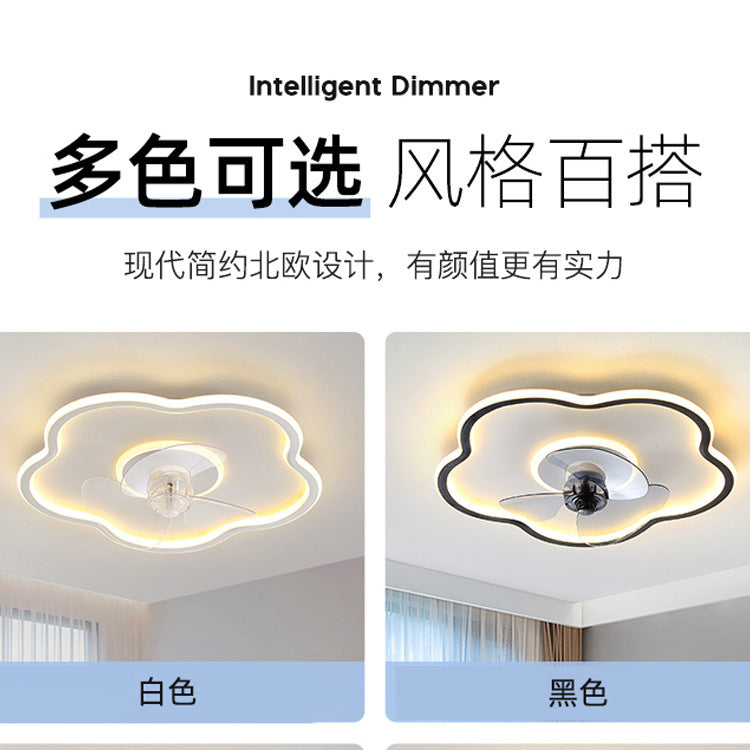 Smart Bedroom Ceiling Fan Light, Ceiling Fan Light, Simple Dining Room Ultra-thin Modern Living Room Household Electric Fan Chandelier