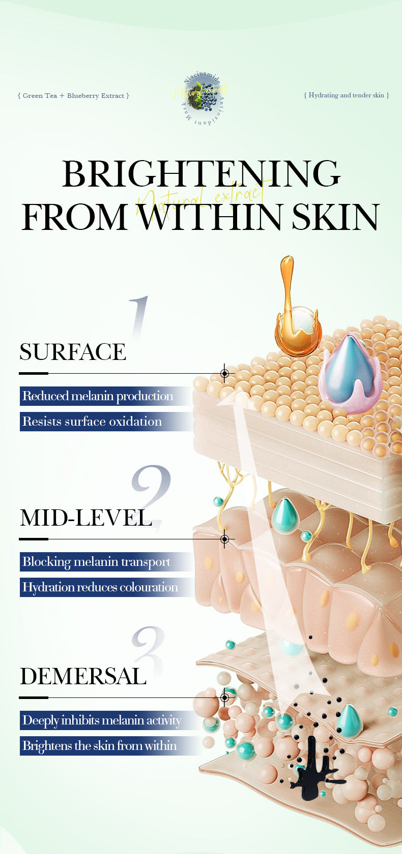 Green Tea Blueberry Rejuvenating Mask BIOAOUA Hydrating and Moisturizing Face Mask Stickers Cross-Border Wholesale