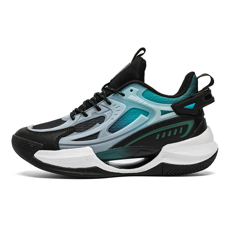 Four Seasons New Luminous Mesh Breathable Men's Shoes Casual Trendy Basketball Shoes High Elastic Cushioning Wear-Resistant Non-Slip Sports Shoes