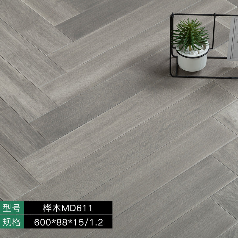 In-stock wholesale with on-site installation Herringbone Locking Floor Heating New Three-Layer Solid Wood Flooring Oak Black Walnut Flooring