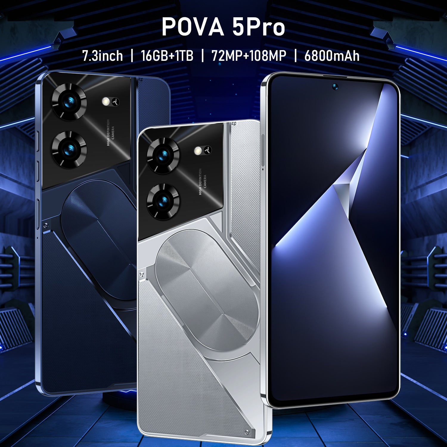 Brand new phone Pova5Pro Super Large Screen16+1T Android Smartphone Source Factory Price