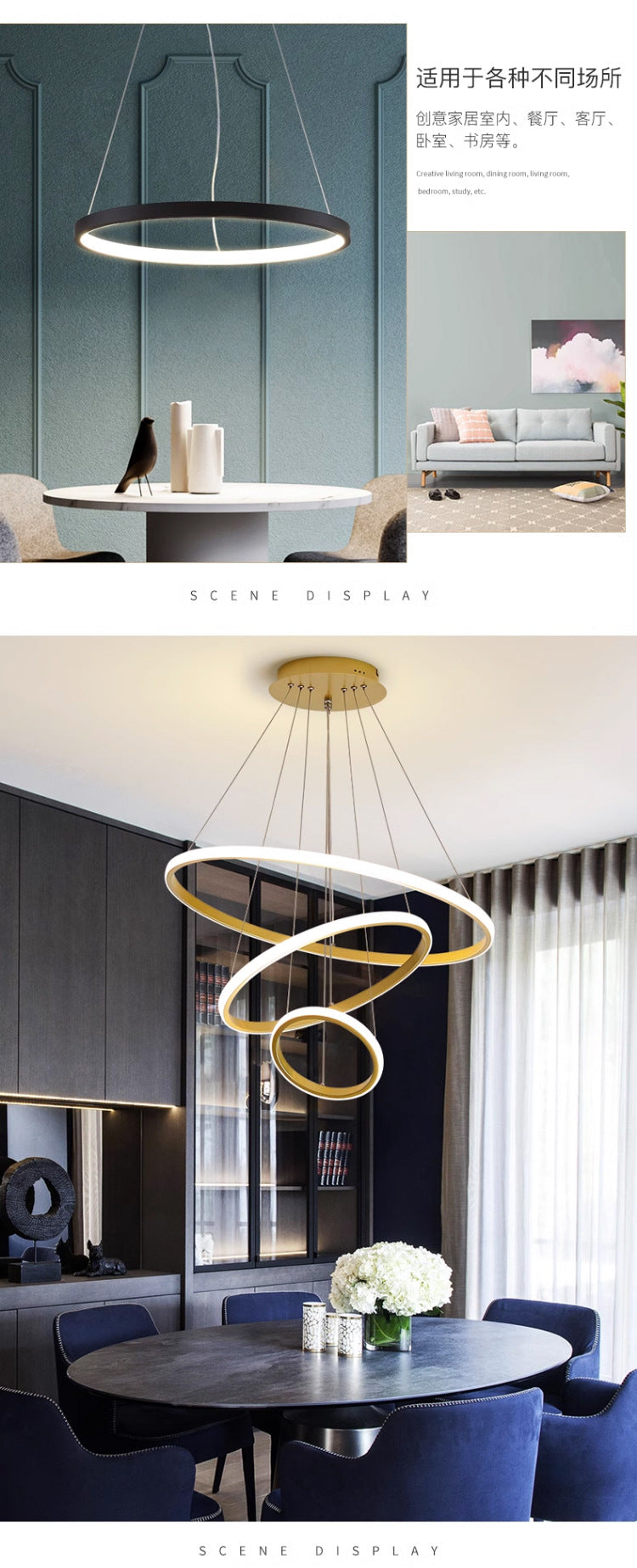 Zhongshan Lighting Wholesale LED Ceiling Lamp Bedroom Dining Room Lamp Minimalist Modern Creative Lighting Nordic Bar Pendant Light