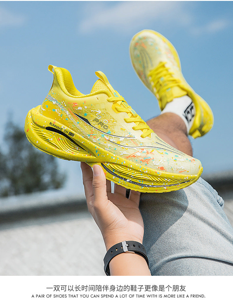 Red Rabbit9pro Luminous Carbon Plate High Elastic Cushioning Women Running Shoes Men Autumn Racing Training Non-Slip Cushioning Sneakers