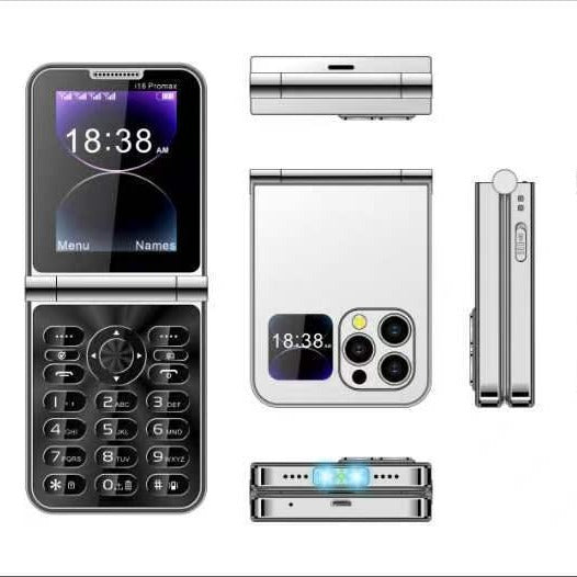 Hot Selling Exquisite Appearance Mini Folding Feature Phone Flip Cover Elderly Button Phone Pocket Phone