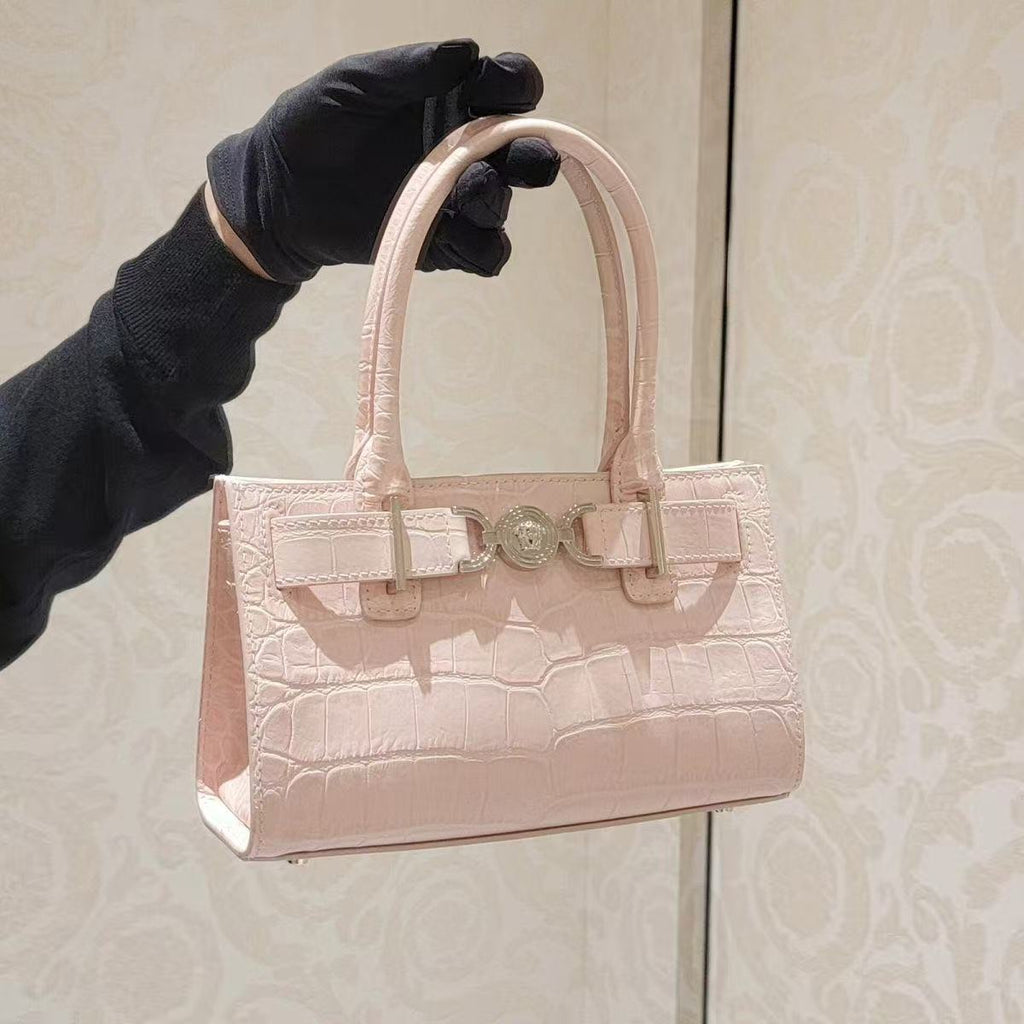 Let Me Shine Zhao Lusi Xu Yan Same Style Punch Bag2025New crocodile leather pattern handbag single shoulder crossbody bag