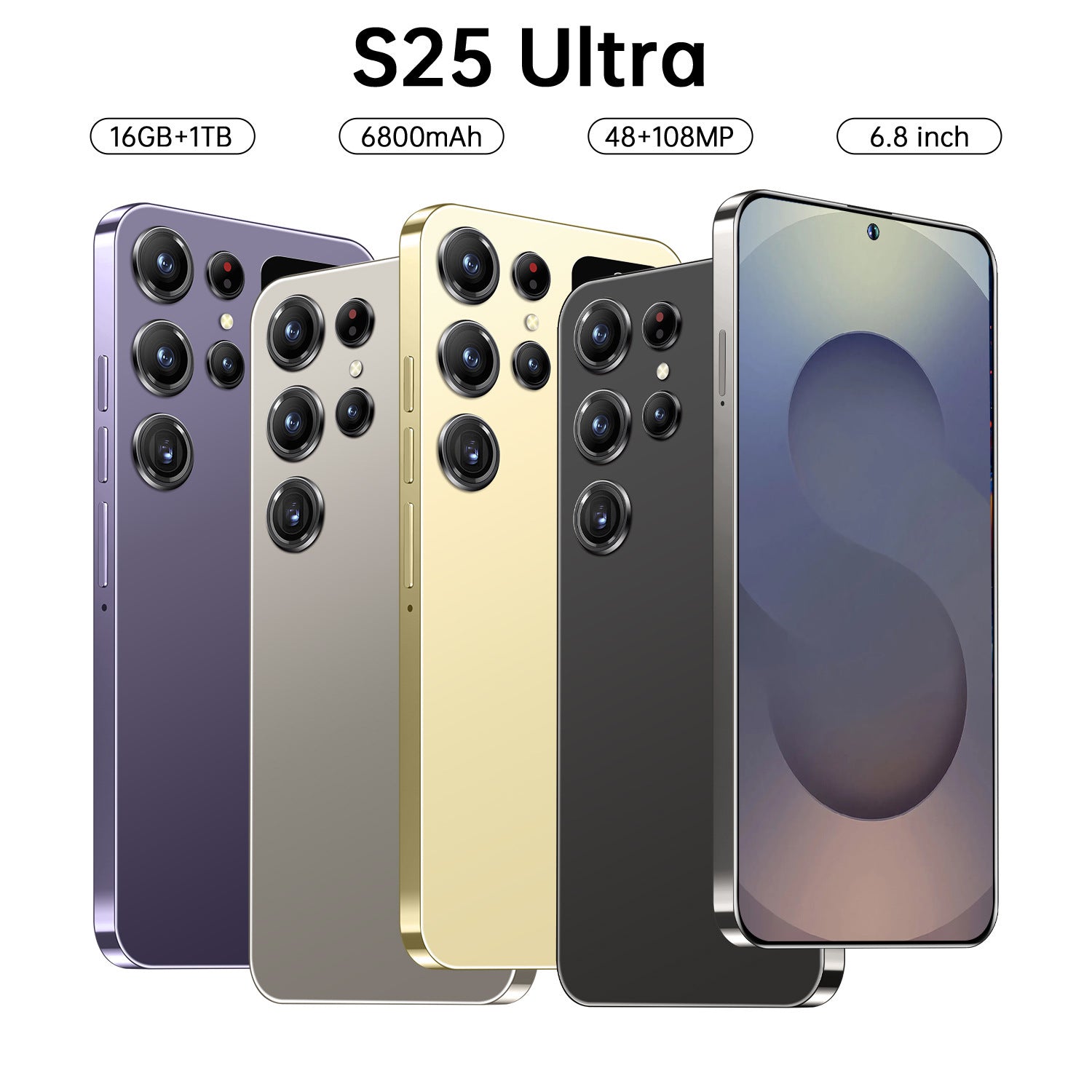 Hot-Selling Mobile Phone S25 Ultra Android Smartphone16+1TB Hot-selling Secondary Screen TK Mobile Phone