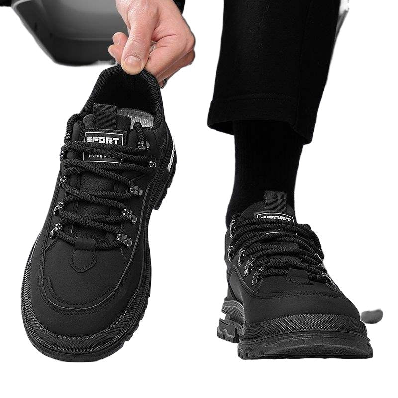 Men's Shoes2025Spring New Thick-Soled Height-Increasing Versatile Retro Low-Cut Martin Boots Men's Outdoor Hiking Mountaineering Shoes