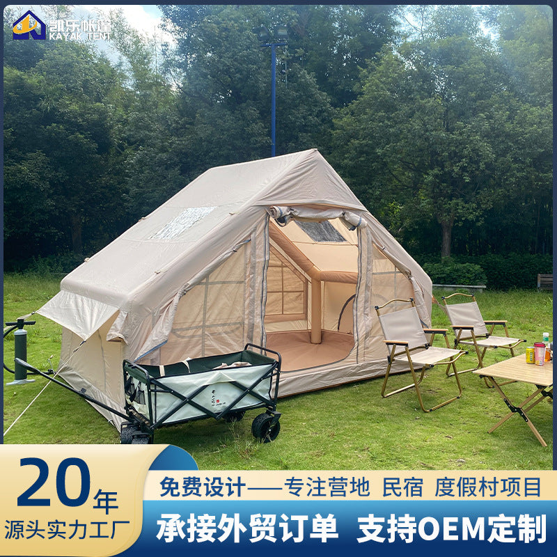 Manufacturer Wholesale Outdoor Camping Tent No Setup Quick Open Fully Automatic Inflatable Tent Thickened Rainproof Camping Tent