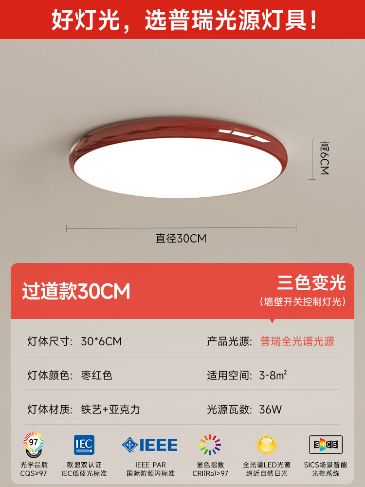 Ultra-Thin led Ceiling Light Simple Modern Zhongshan Master Bedroom Light Room Living Room Light Corridor Balcony Super Bright Lighting Fixture