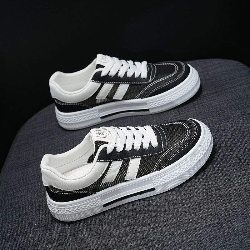 Women's Canvas Shoes2025Spring and summer new style mesh breathable versatile soft-soled student white sneakers sports board shoes