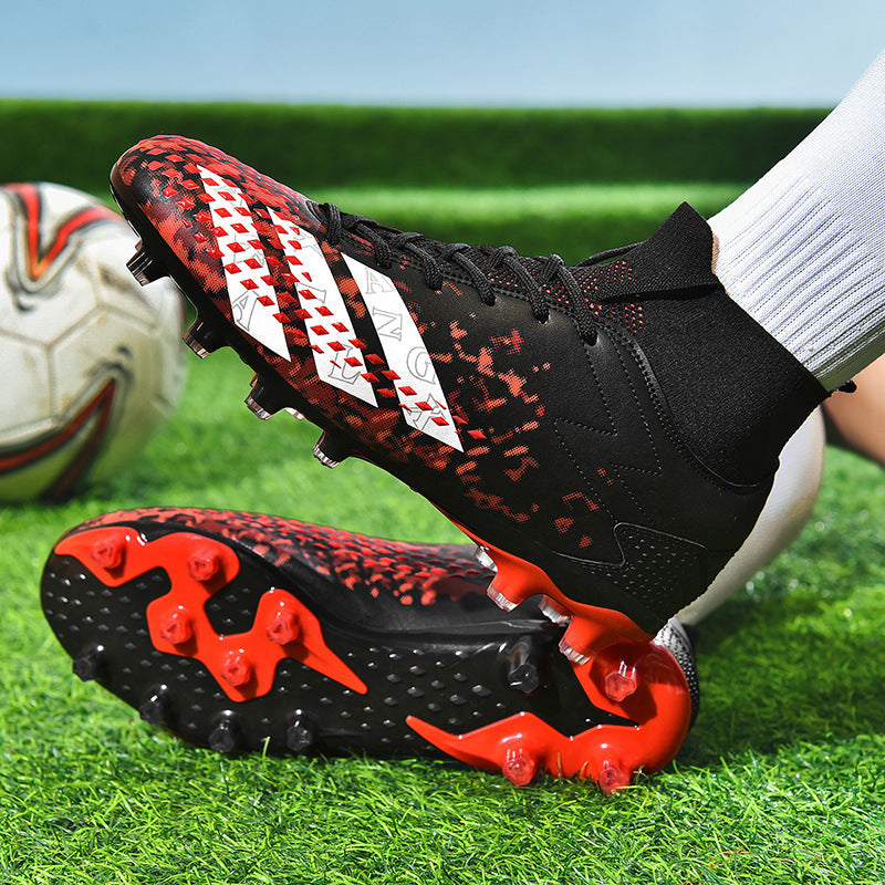 New high-top soccer shoes for men and women AG Spike TF Broken Nail Youth Student Club Competition Training Shoes