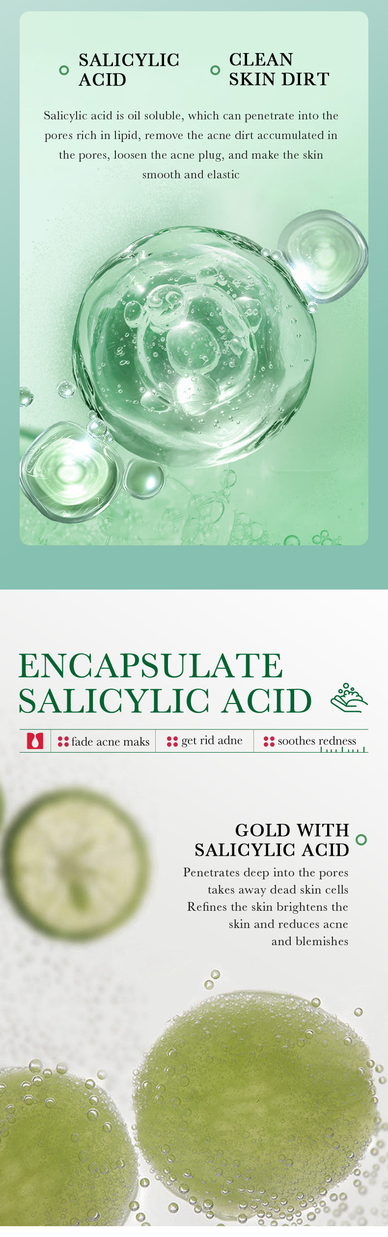 Salicylic Acid Facial Cleanser100g BIOAOUA Deep Cleansing Moisturizing Facial Cleanser  Wholesale