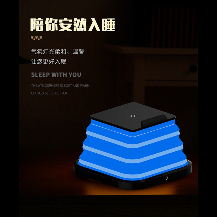 2-in-1 Magnetic Attachment15W Wireless Charging Table Lamp Gift Reading Lamp Multi-Color Adjustable Ambient Light Bedroom Bedside Lamp