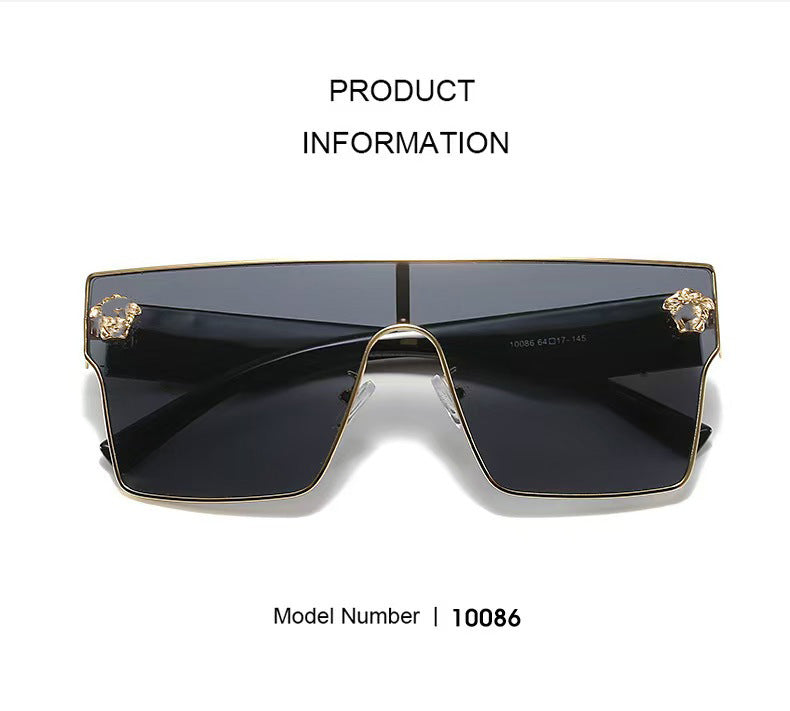 New style one-piece sunglasses10086 European and American style unisex sunglasses modern sunglasses
