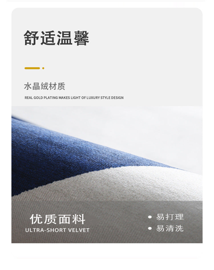 Living Room Carpet Stain-Resistant Easy to Clean Sofa Coffee Table Rug Home Insulation Silent Simple Style Non-Slip Crystal Velvet Carpet