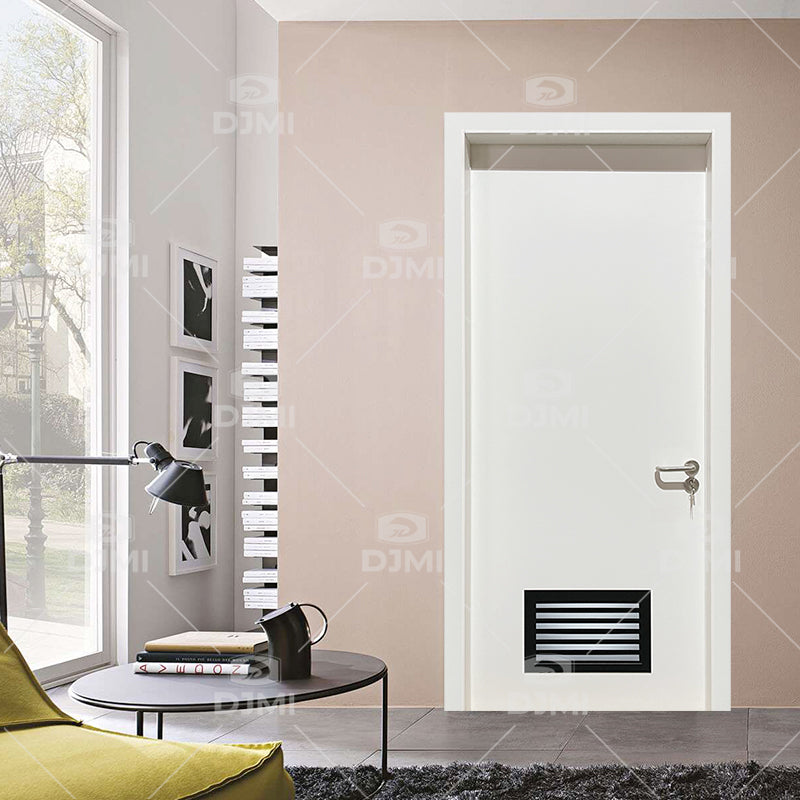 Good Quality Waterproof Wooden Door for Apartment Interior Door Frame Laminated Flush Door With Louver