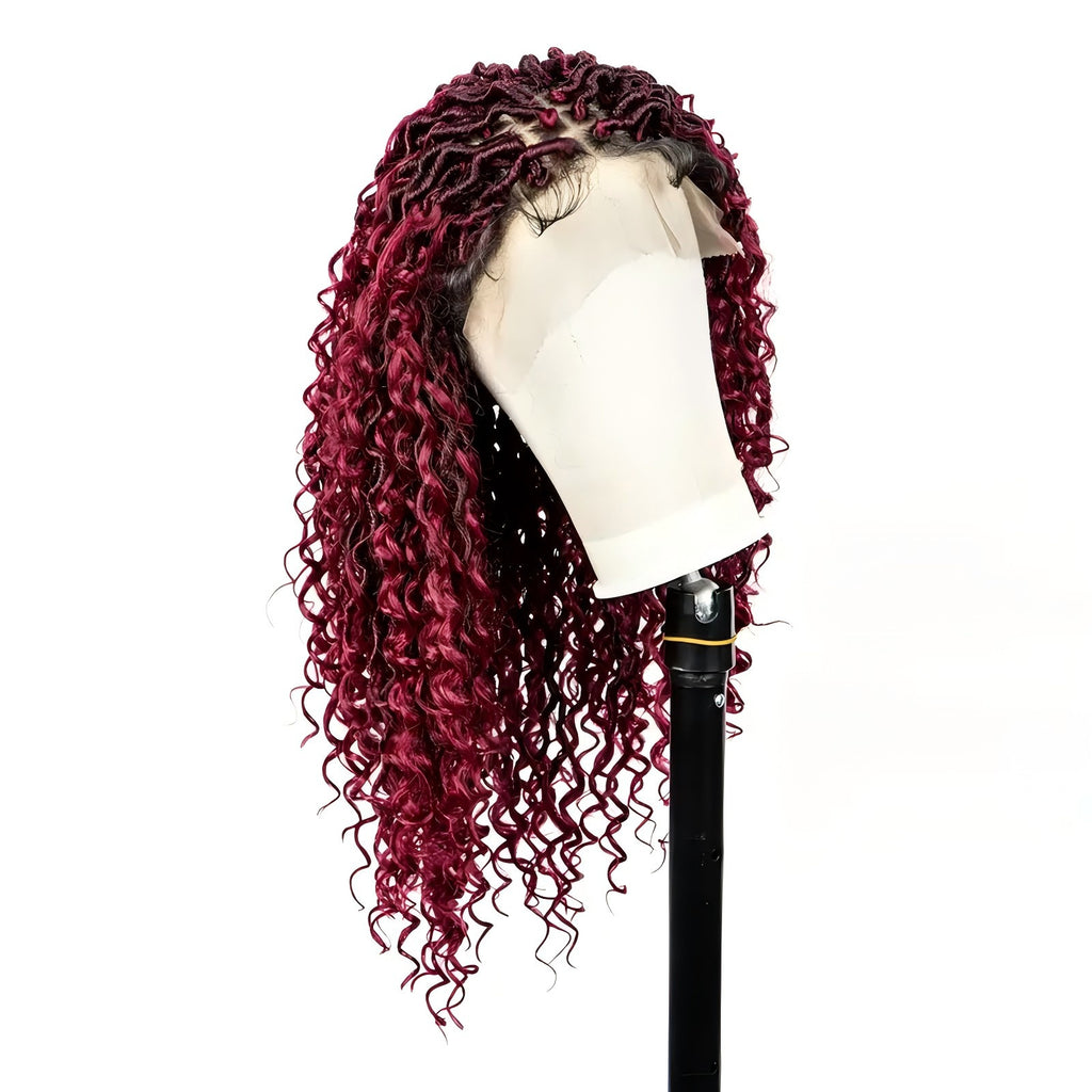 Wholesale Cross-Border E-commerce Hot-Selling Full Lace New Style Concubine Headpiece Goddess Locs Braids Wig