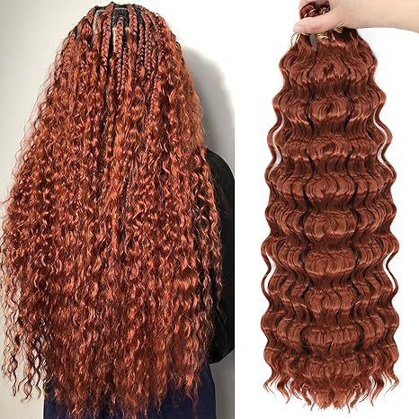 Cross-Border Deep Wave DEEP Crochet Hair Extensions Synthetic Hair Crochet Wig Unisex European and American Style Wig