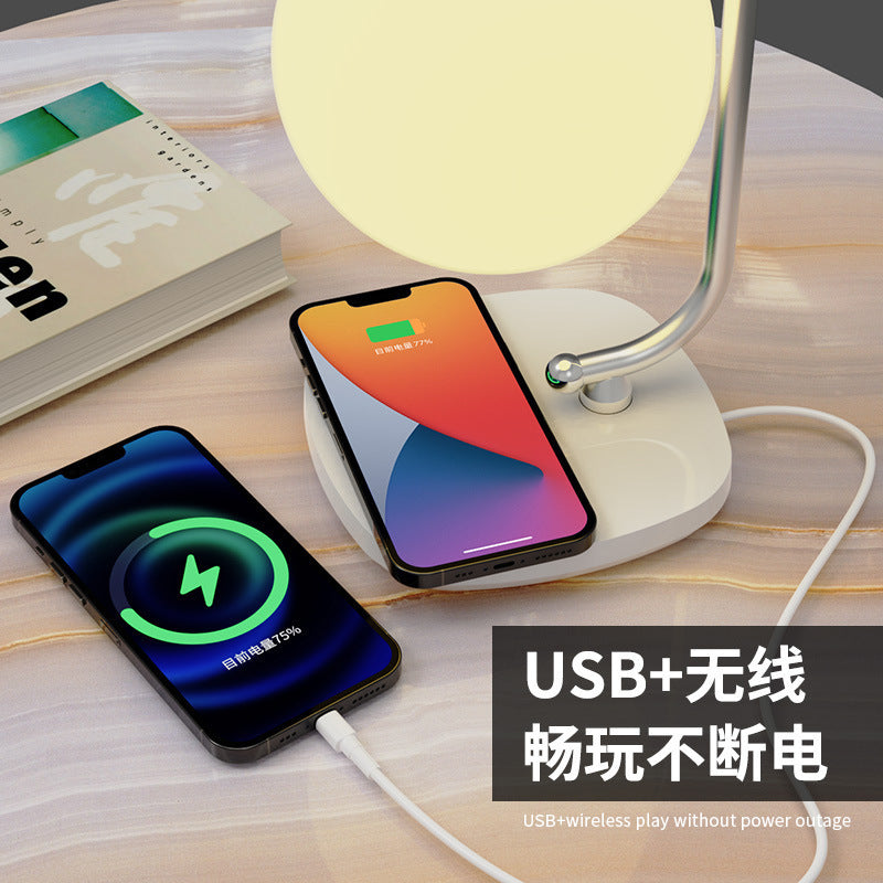 Moon15w Radio Outdoor Camping Atmosphere Lamp Bedroom Table Lamp Bedside High-end Eye Protection Night Light