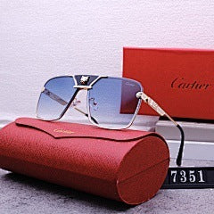 New Fashion Big Brand Sunglasses for Women Driving European and American Style Sunglasses for Men Rimless Cut Edge High-end Sunglasses