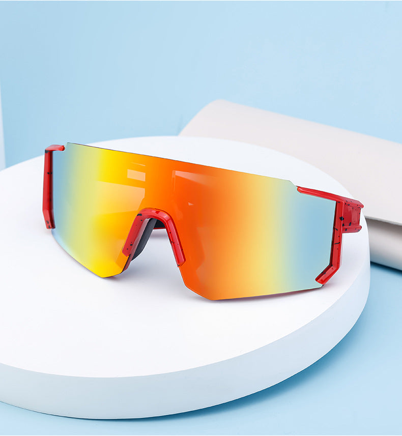 Outdoor Cycling Windproof Sunglasses for Men and Women, European and American Style One-piece Mountaineering Polarized Sunglasses Wholesale sunglasses