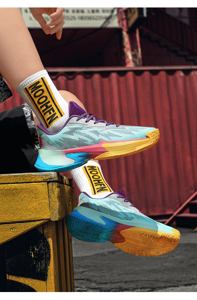 Basketball Shoes New Mesh Breathable Anti-Slip Practical Cushioning Rebound Sneakers Fashion Trend Lightweight Sports Shoes