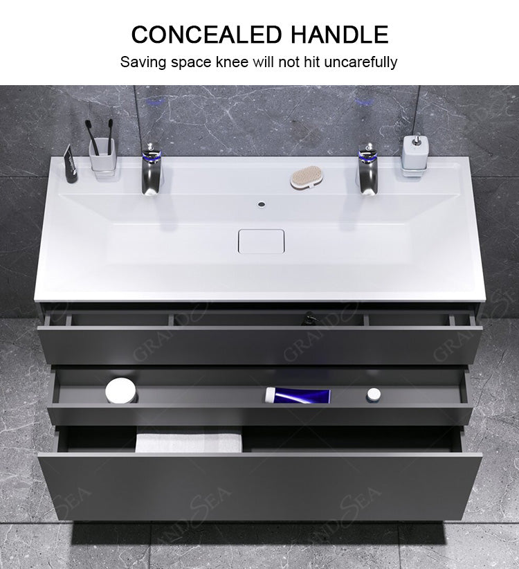 Rock Board Integrated Wash Basin Combination Solid Wood Bathroom Cabinet,wall Cabinet,bathroom Basin Cabinet