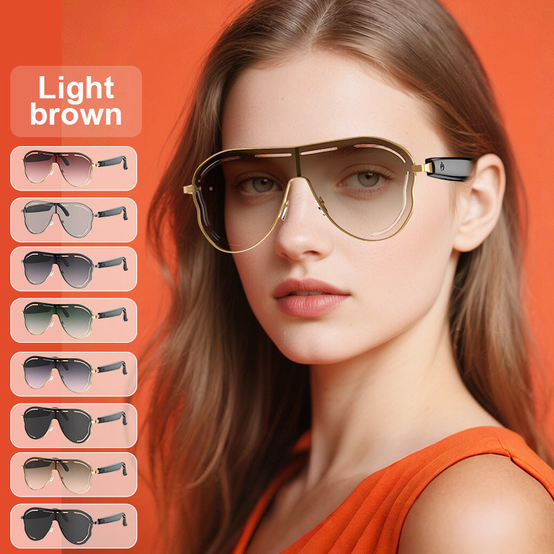 AI Translation Smart Bluetooth Glasses Sunglasses Sports Bluetooth Smart Audio Headphones Glasses Fashion Sunglasses