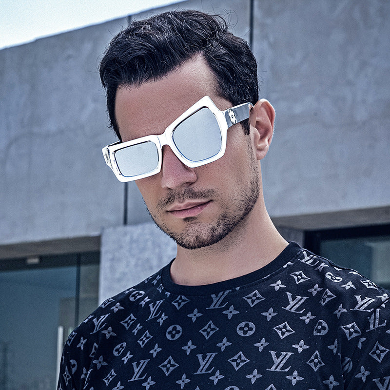 European and American Steampunk Sunglasses Unique Irregular Outdoor Sun Protection Sunglasses for Men High-end Glasses Wholesale