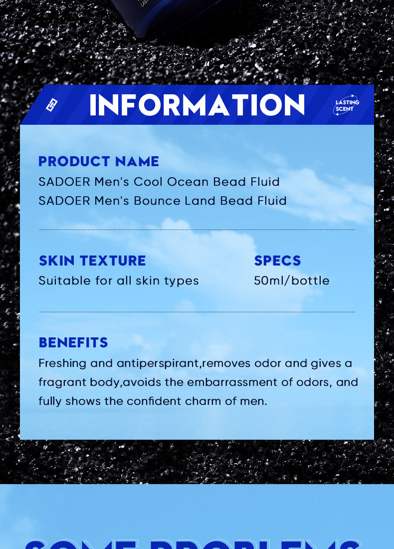 Full English Men's Antiperspirant SADOER Antiperspirant Dry Portable Fragrance Roll-On Deodorant  Wholesale