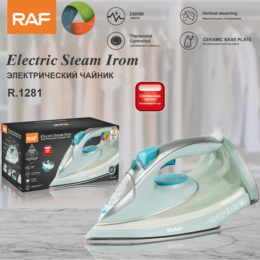 RAF European Standard Handheld Steam Electric Iron Household multifunctional ironing machine portable small garment steamer