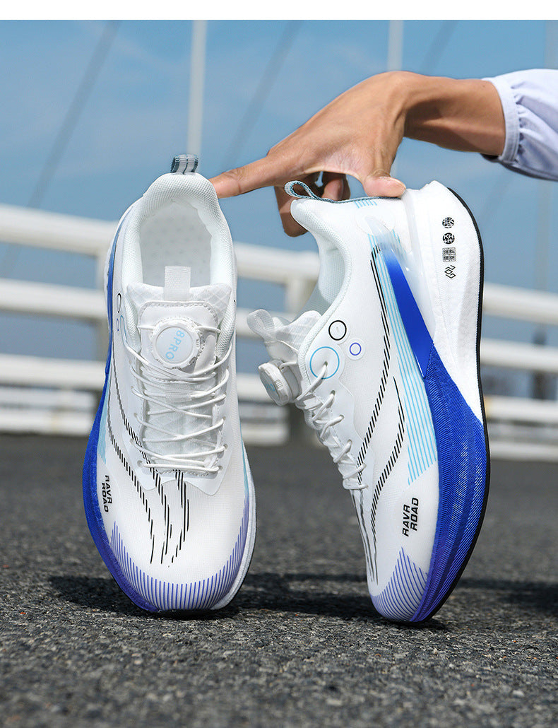 Red Rabbit8PRO Full-length Carbon Plate Men's and Women's Youth Racing Breathable Mesh Running Shoes Rotating Buckle Shock-absorbing Sports Shoes