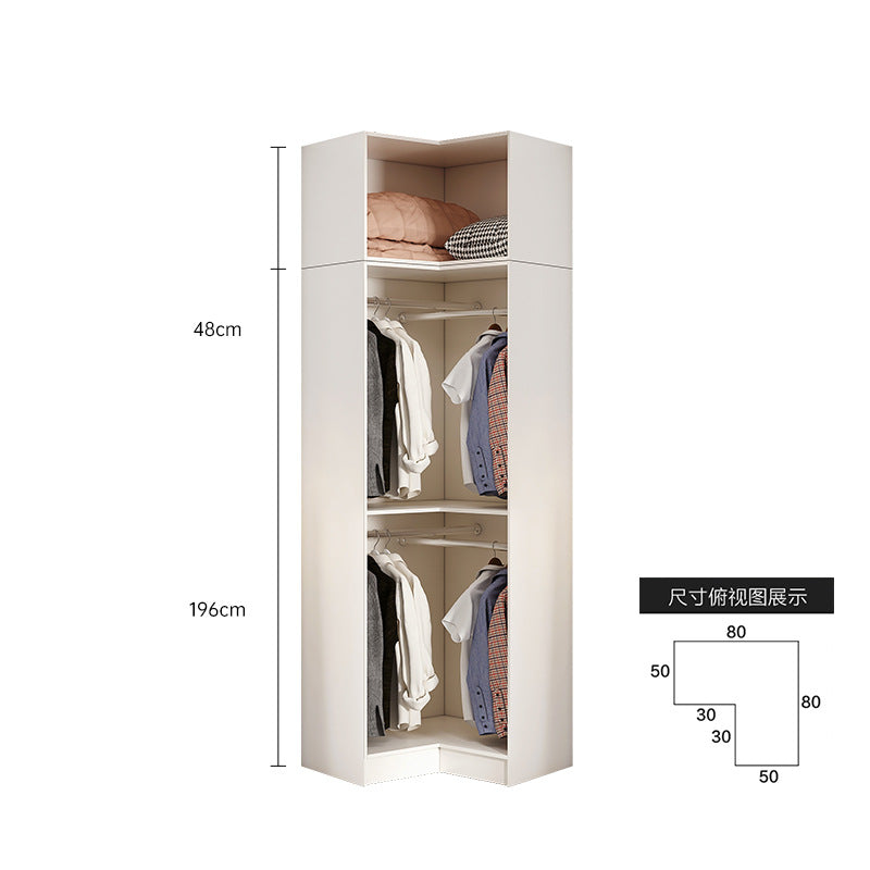 90Corner Wardrobe for Home Bedroom, Suitable for Various Sizes, Dressing Table Integrated, Trendy Simple European Style Large Wardrobe