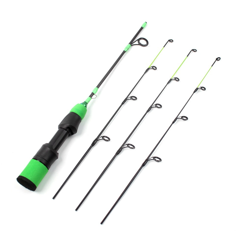 55cm3Carbon Fiber Ice Fishing Rod Ultra Soft Ultra Light Portable Winter Fishing Rod European and American Winter Fishing