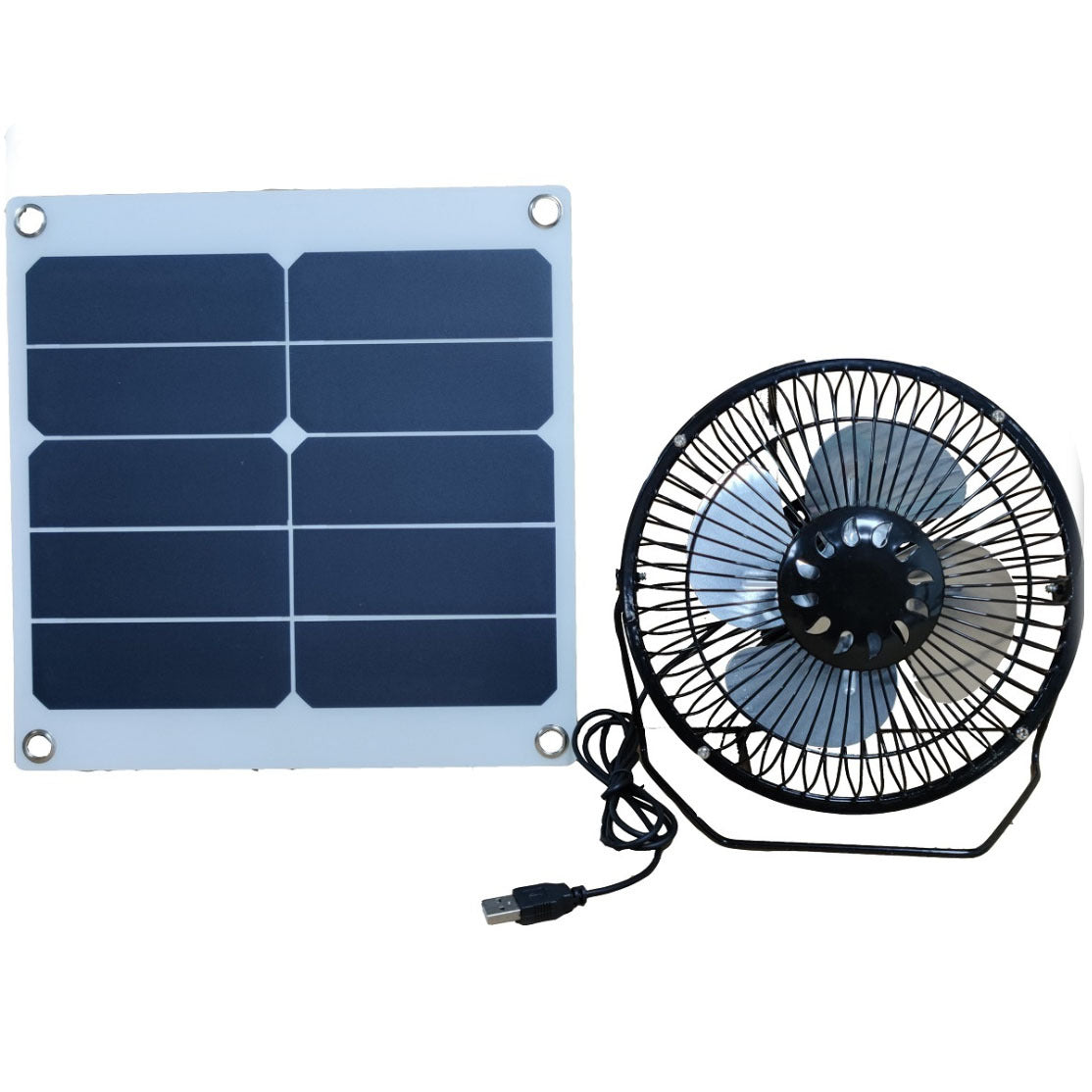Portable10W sunpower Solar Panel Fan RV Travel Car Outdoor Camping Pet Chicken Coop Ventilator