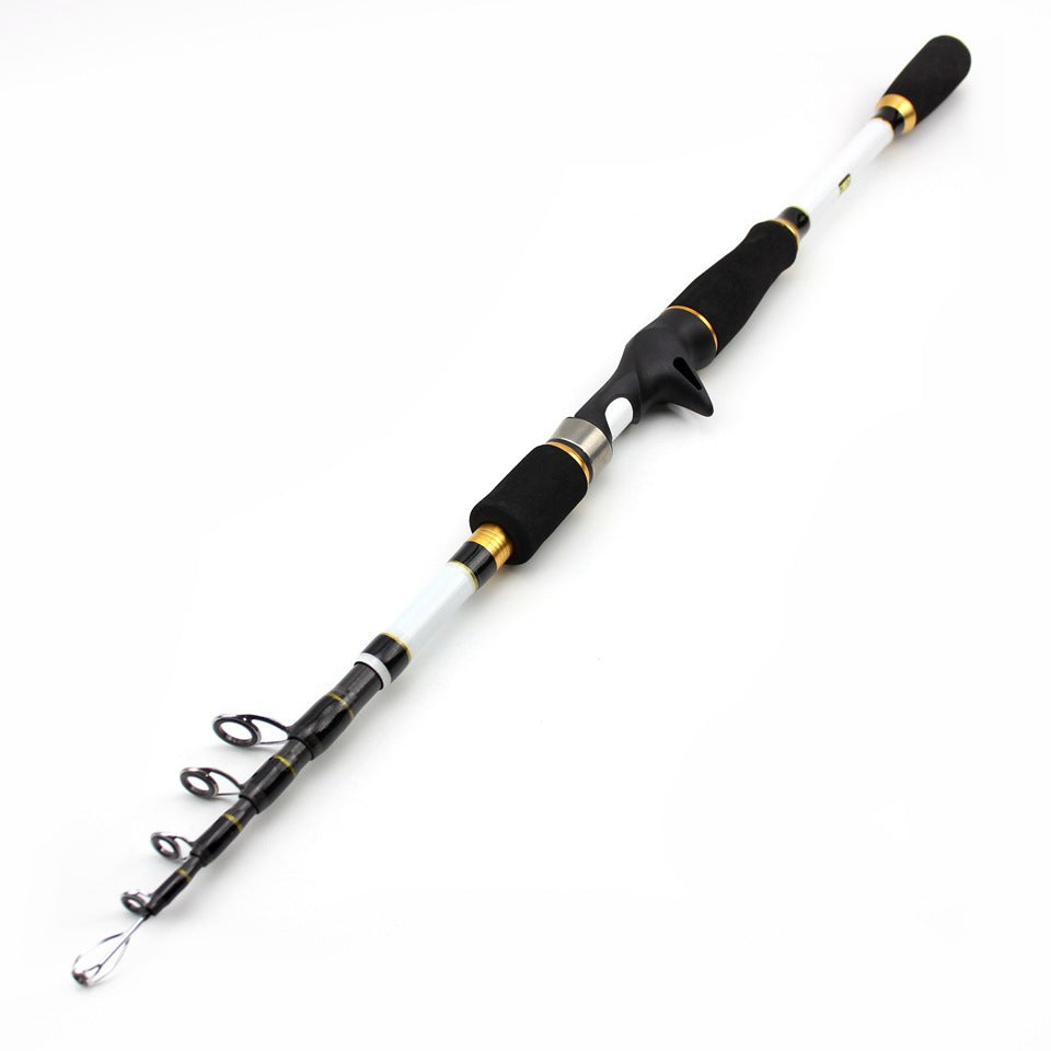 A European and American Style Straight Handle Telescopic Lure Rod Portable Carbon Fishing Rod Sea Rod Bass Carp Rod