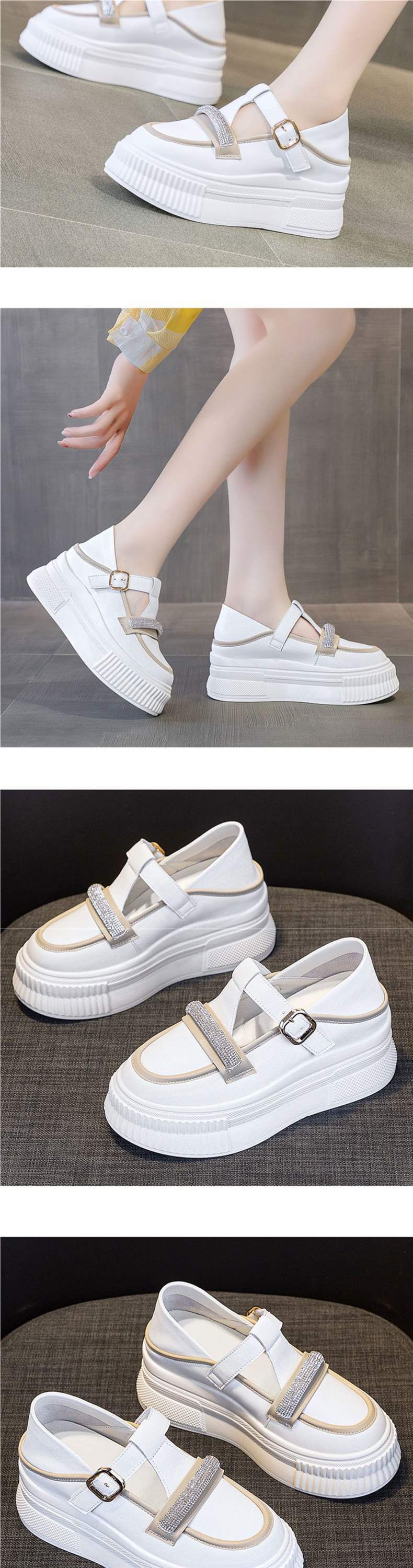 Women's Platform Sandals2025New Spring and Autumn Fairy Style Rhinestone Versatile Roman Shoes Platform Wedge Strap Sandals