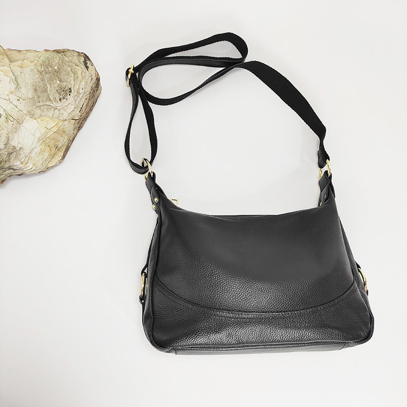 Genuine Leather Crossbody Bag for Women2025Versatile Soft Top Layer Cowhide Large Capacity Shoulder Bag for Middle-aged Moms, Light Luxury Style