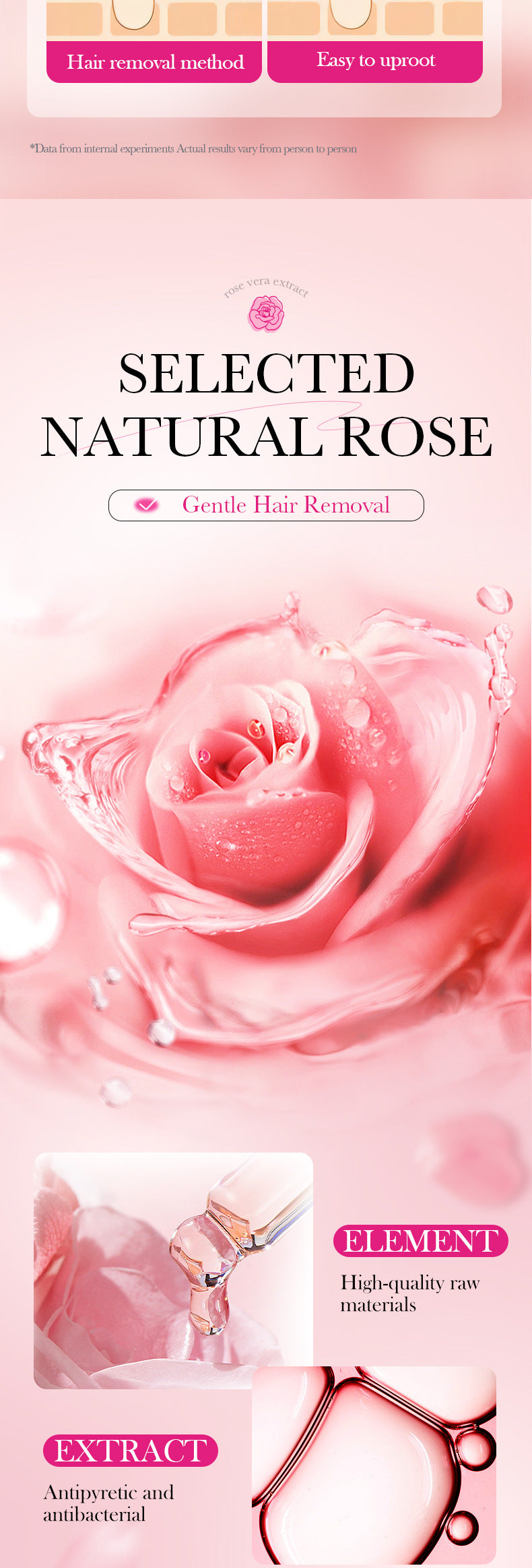 Full English Aloe Vera Double-Sided Hair Removal Wax Paper SADOER Armpit Hair Leg Hair Body Hair Removal Hair Removal Cream  Wholesale