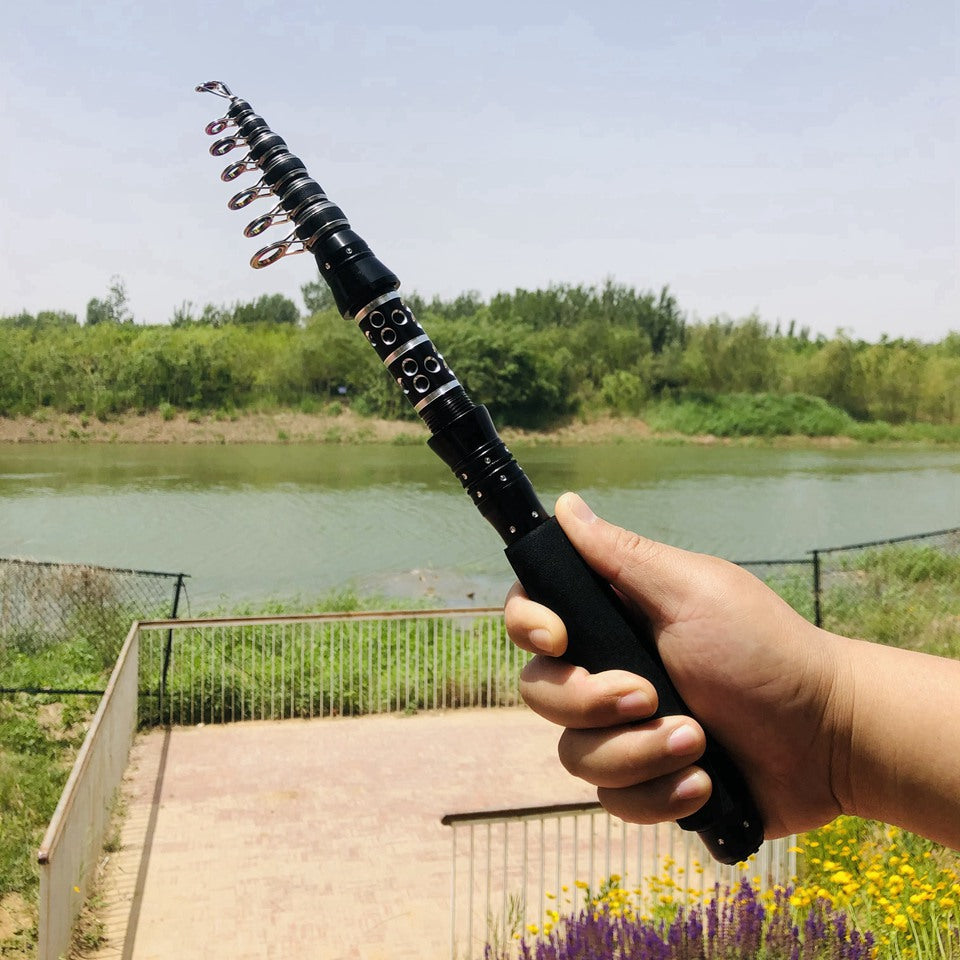 An ultra-short mini sea rod, telescopic lure rod that can be placed in a backpack