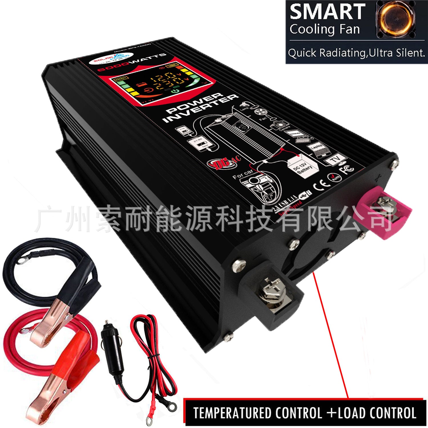 500W Vehicle Inverter12V Turn110V 220V With smart display screen car inverter Export