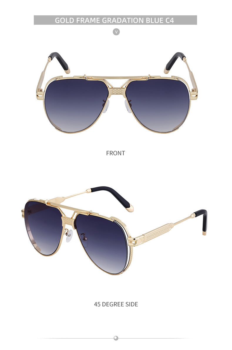 Double Bridge Toad Glasses Men's European and American Fashion Punk Style Sunglasses Outdoor Sports Sun Protection Glasses sunglasses