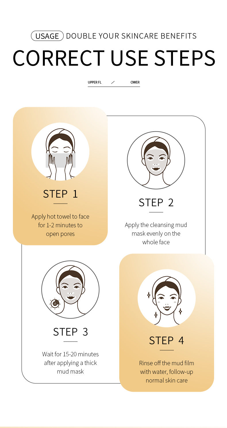 Clay mask100g SADOER Cleansing Mask Ginger Skin Rejuvenation Smear-On Cross-Border Wholesale